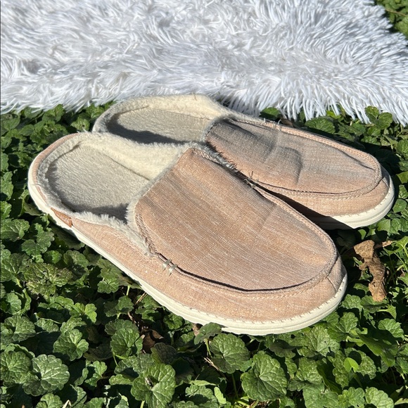 Hey Dude Lexi Slip On Mules Shoes Faux Fur 
Sparkling Pink Gold Women’s Size 8 - Picture 6 of 15